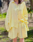Leinen Bluse, 4 Farben