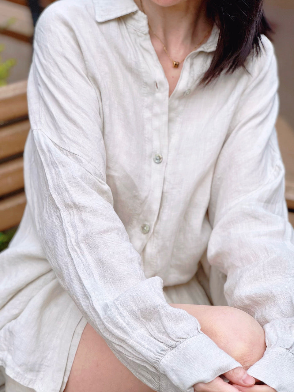 Leinen Bluse, 4 Farben