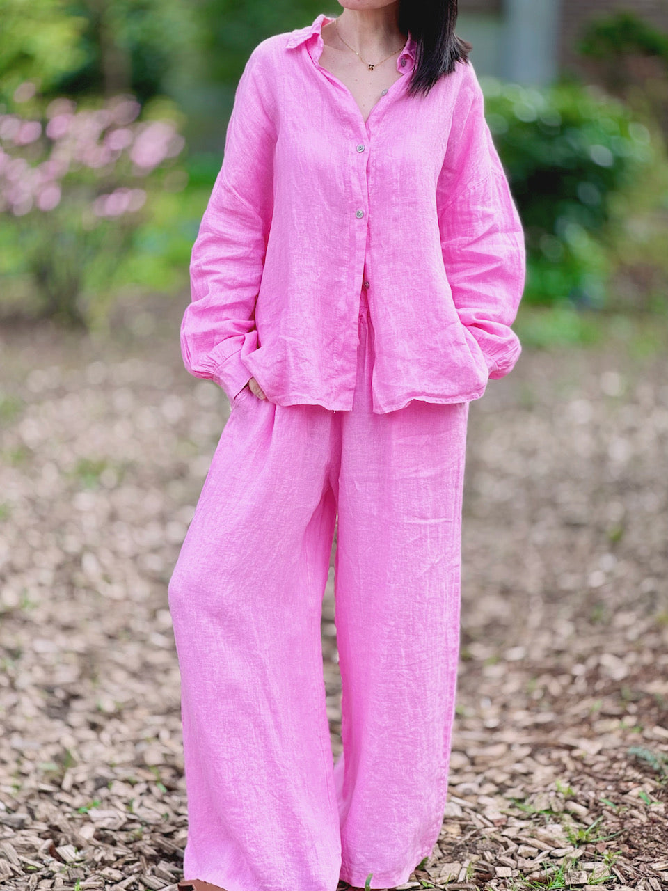 Leinen Bluse, 4 Farben