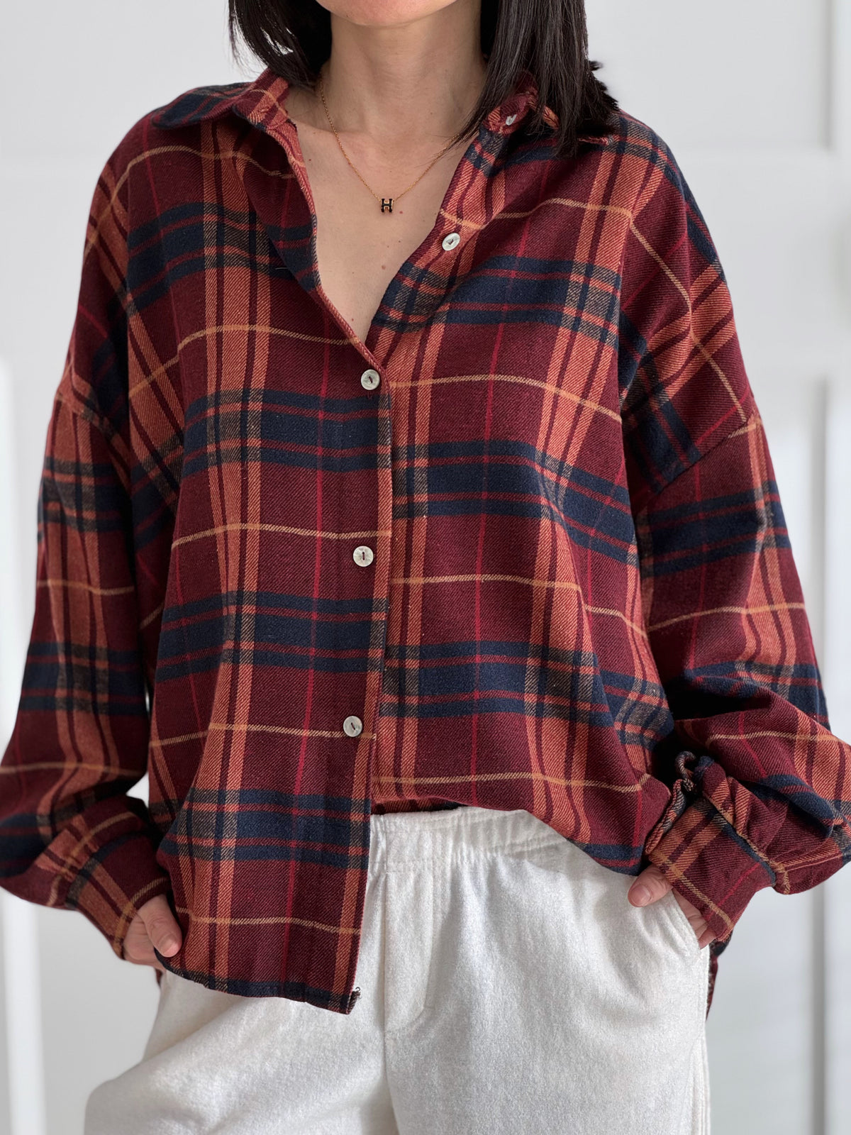 Flanell Karobluse, 3 Farben