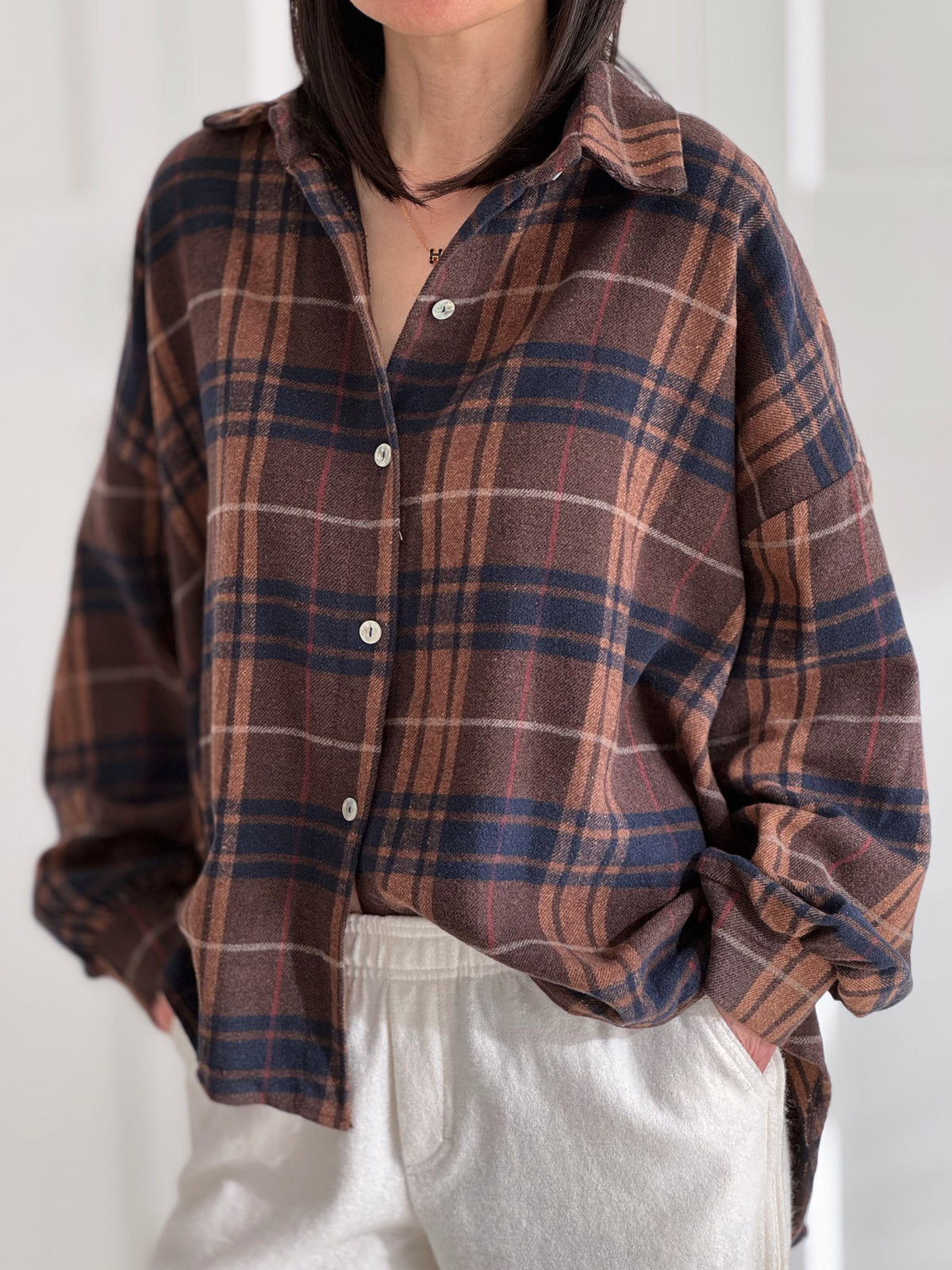 Flanell Karobluse, 3 Farben