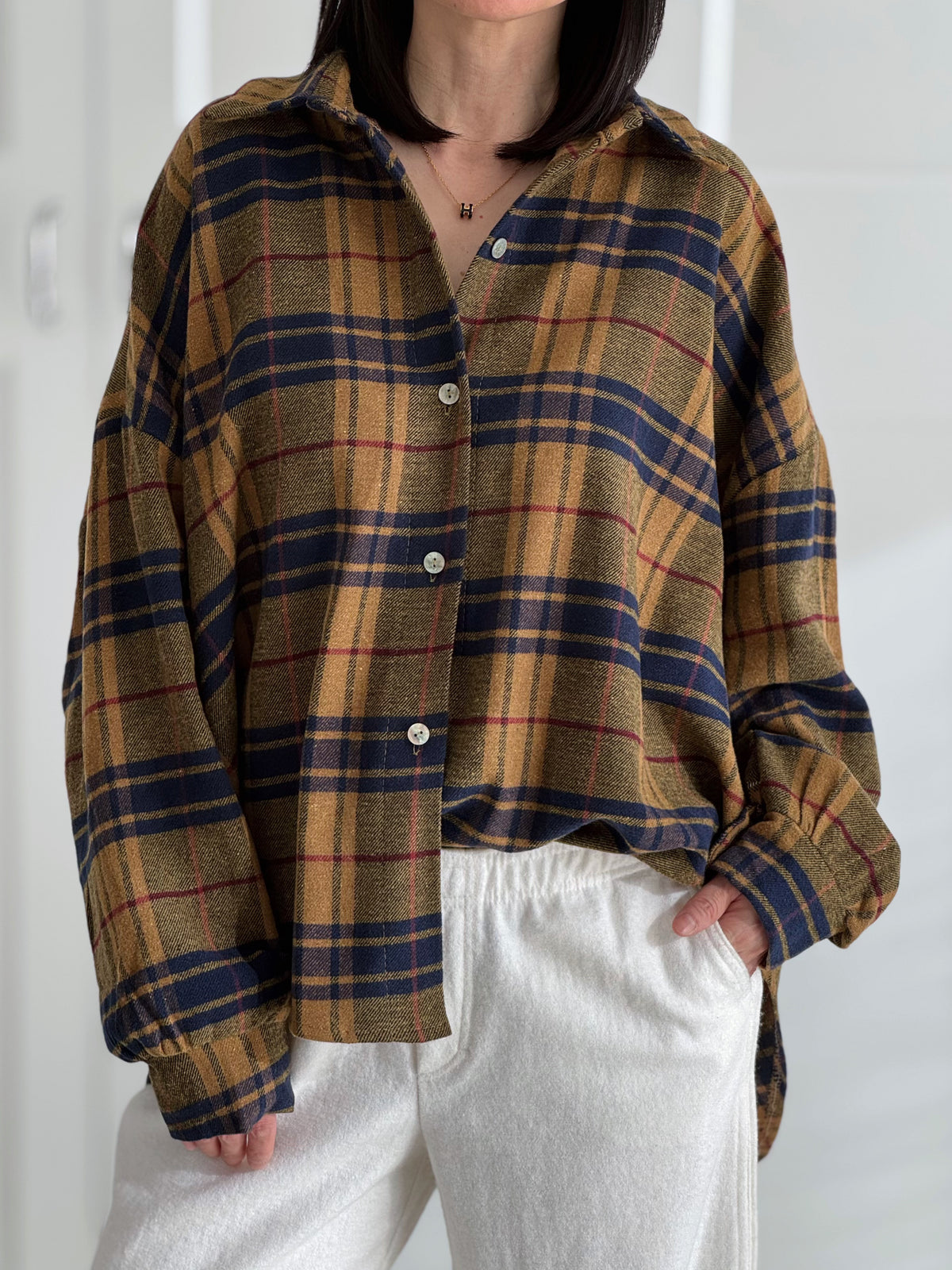 Flanell Karobluse, 3 Farben