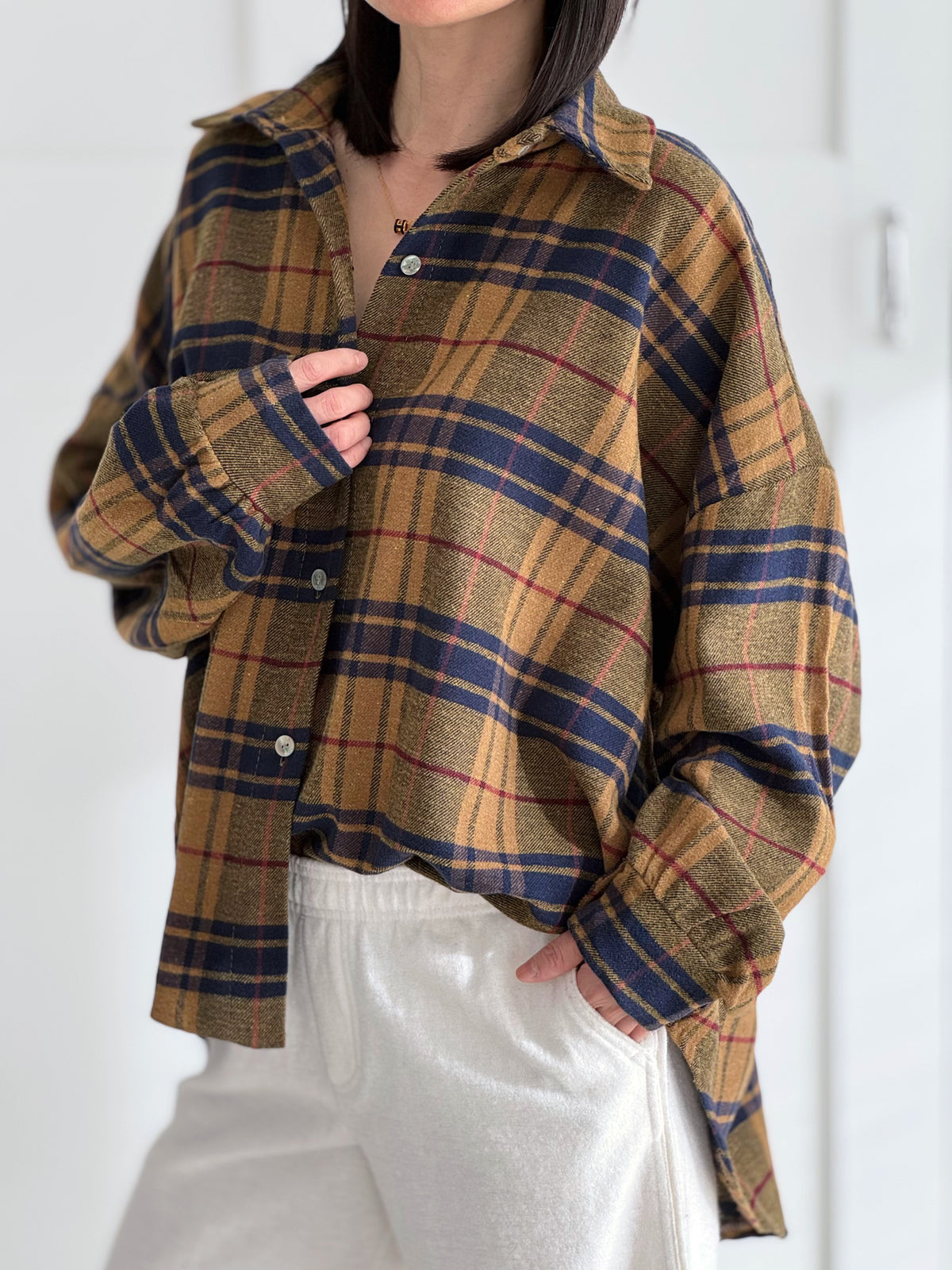 Flanell Karobluse, 3 Farben