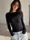 Cashmere Longsleeve, Schwarz