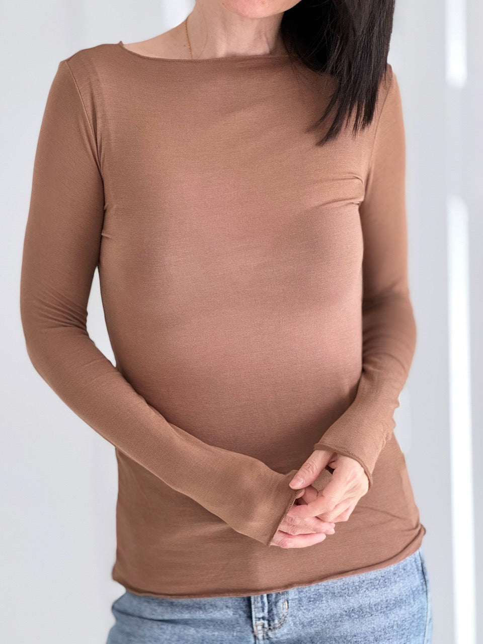Cashmere Longsleeves, Camel