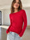 Cashmere Longsleeves, Rot