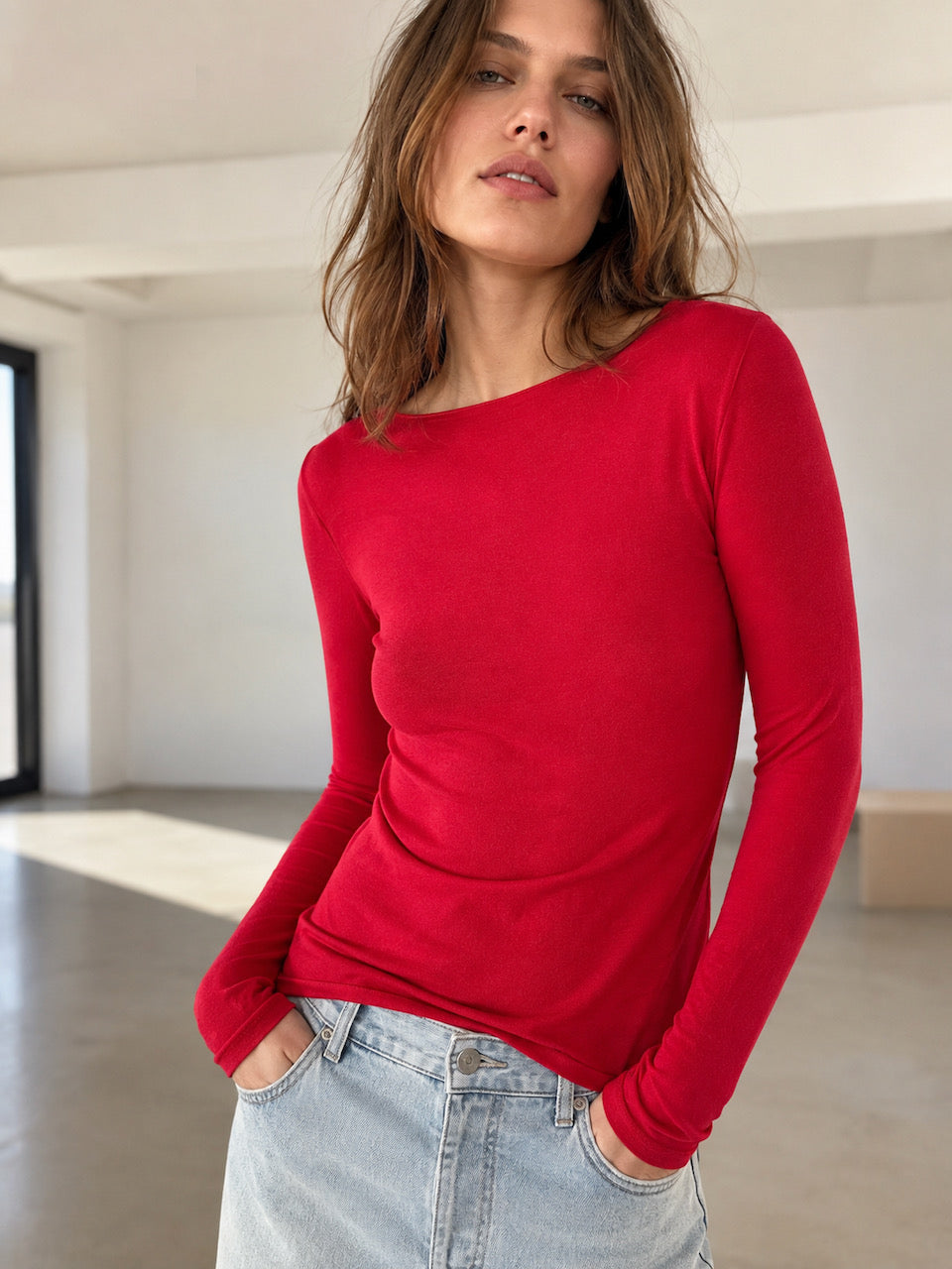 Cashmere Longsleeves, Rot