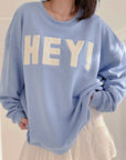 Sweatshirt, 3D-HEY!, 6 Farben, Hellblau