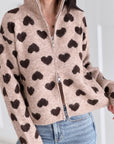 Strickjacke, Herzen, 2 Farben