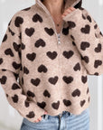Strickjacke, Herzen, 2 Farben