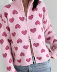Strickjacke, Herzen, 2 Farben