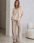 Leo Baumwollhose, Taupe-Beige