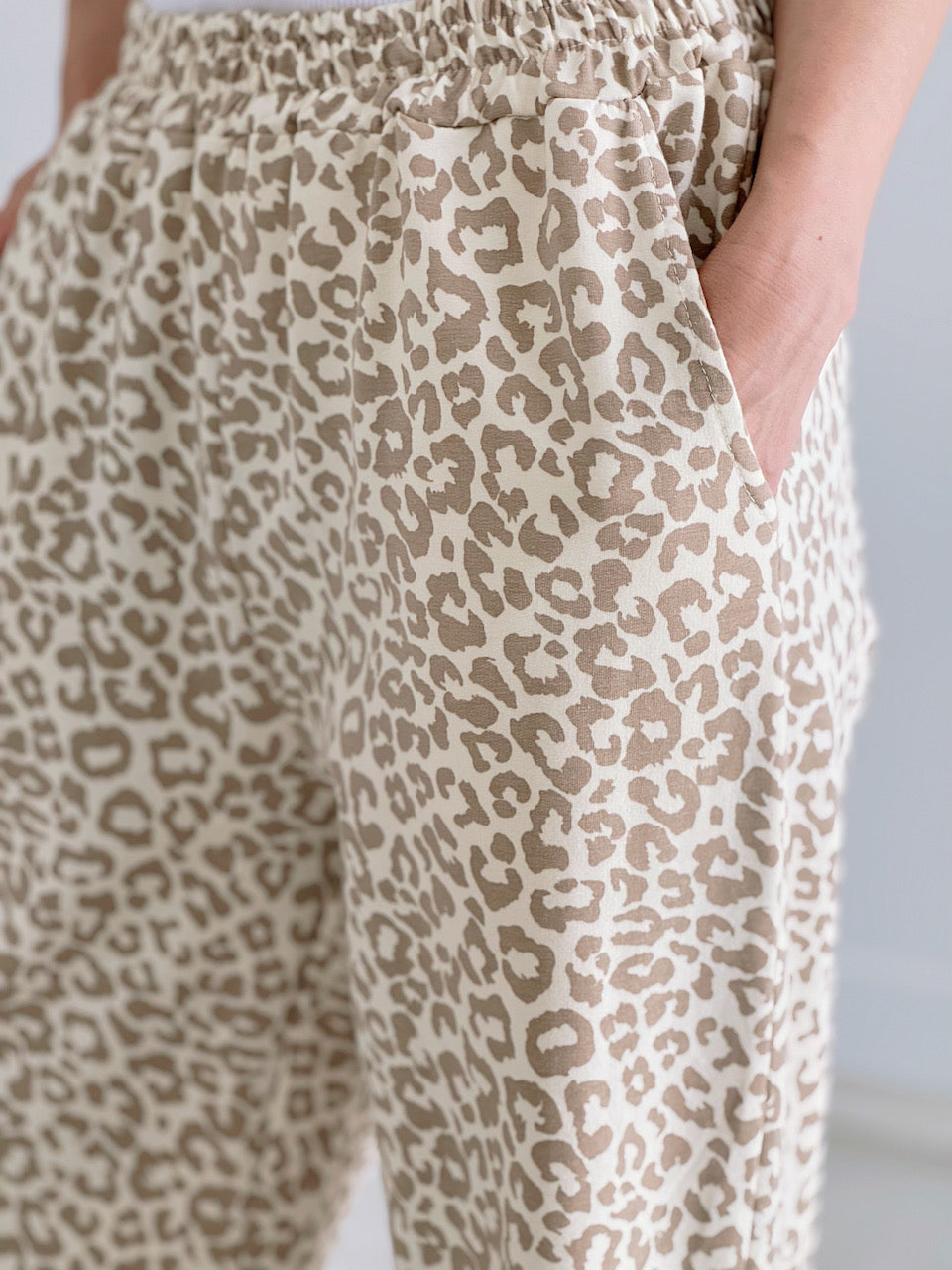Leo Baumwollhose, Taupe-Beige