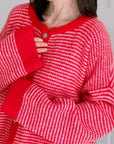 Strickjacke, Kontrastleiste, 4 Farben