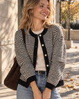 Strickjacke, Kontrastleiste, 4 Farben
