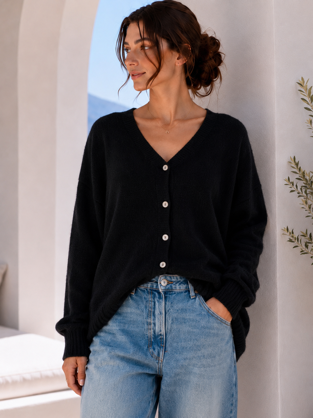 Strickjacke, Alpaka, 10+ Farben