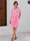 T-Shirt-Kleid, Palm Club, Neon-Pink