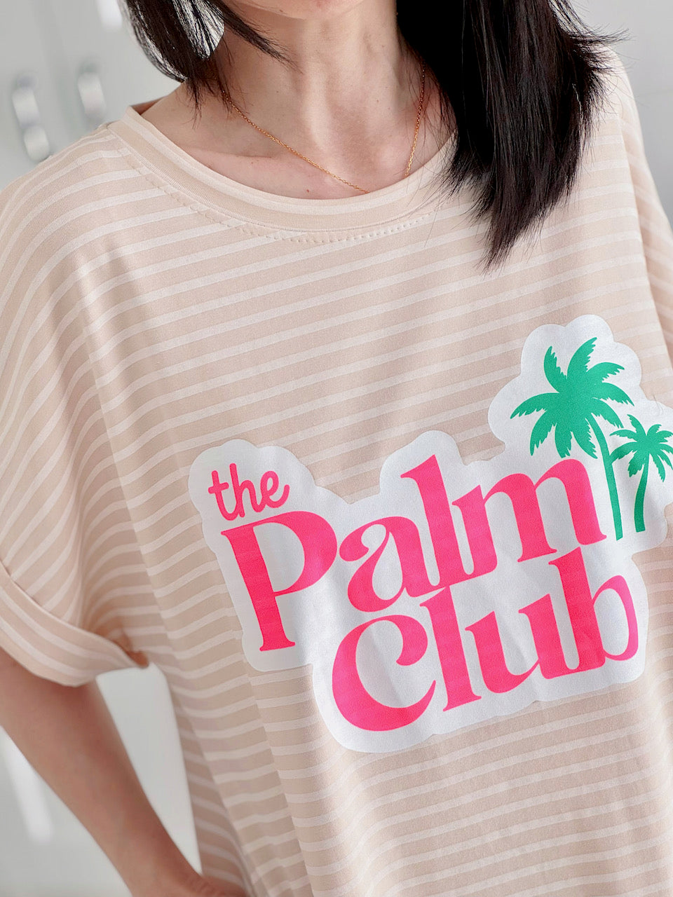 T-Shirt-Kleid, Palm Club, Beige