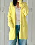 mittel-lange Strickjacke, 6 Farben