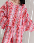 Boho-Häkelbluse mit Trompetenärmeln, 4 Farben
