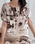 Satin-T-Shirt, Artprint, 2 Farben