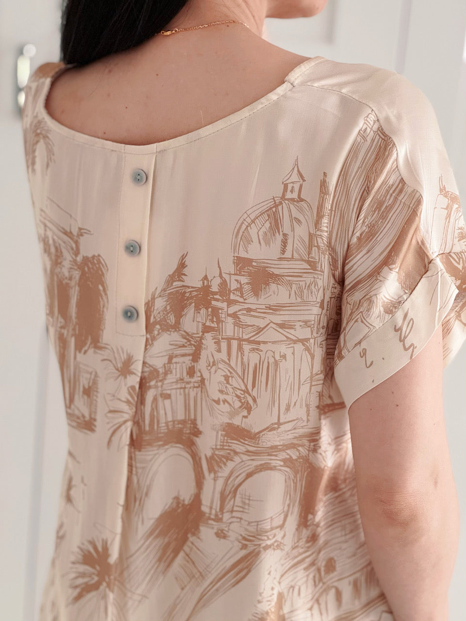 Satin-T-Shirt, Artprint, 2 Farben