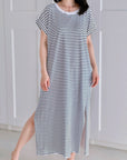 T-Shirt-Kleid, Streifen, 4 Farben