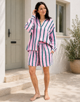 Musselin Shorts, neue Streifen, Grün