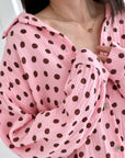 Musselin Bluse, Oversize, Polka Dots, 4 Farben