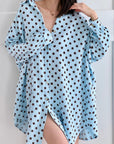 Musselin Bluse, Oversize, Polka Dots, 4 Farben