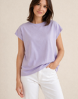 T-Shirt, Cap-Sleeves, Unifarbe, 4 Farben