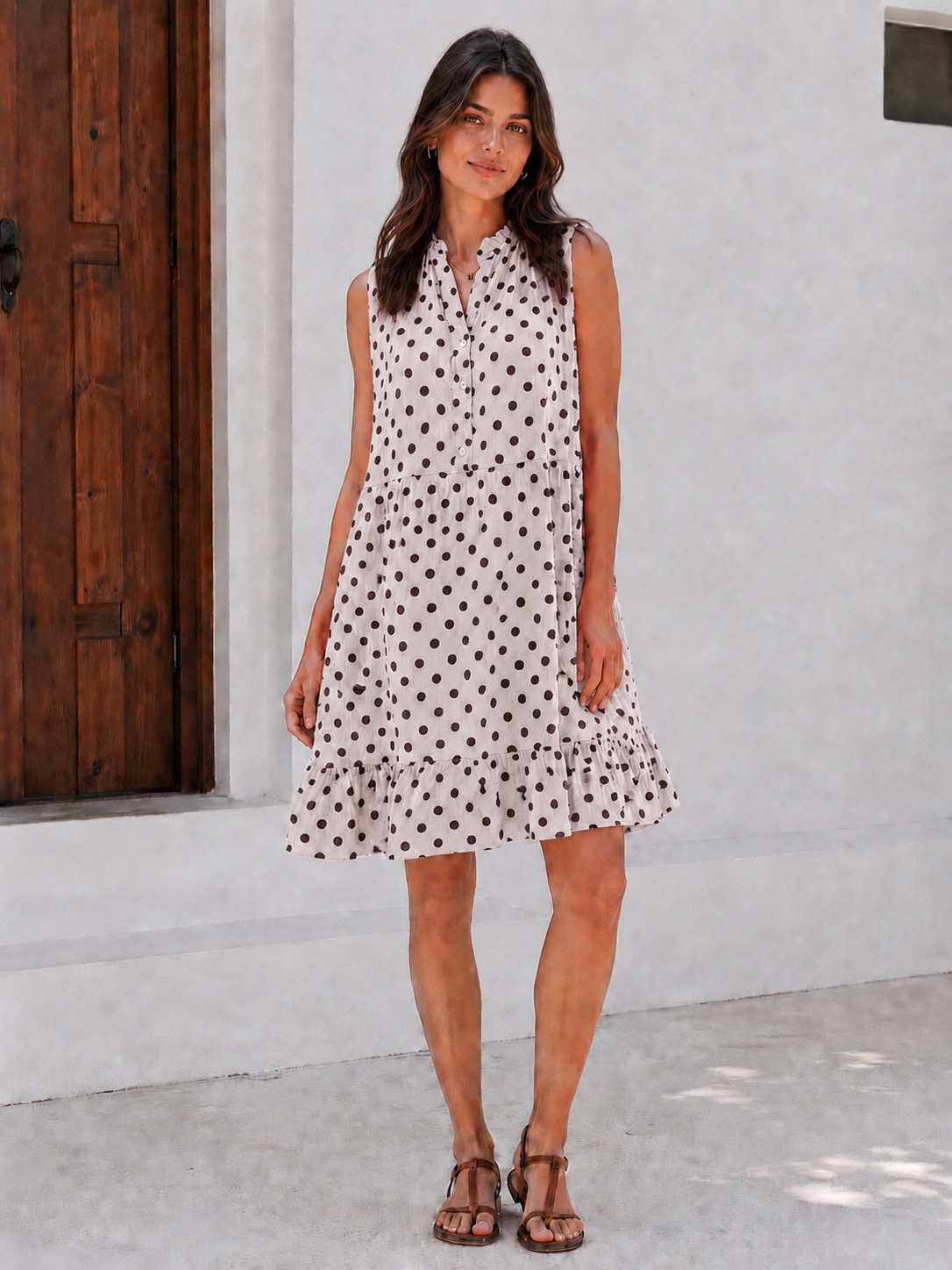 Musselin Tunika, Polka Dots, 4 Farben