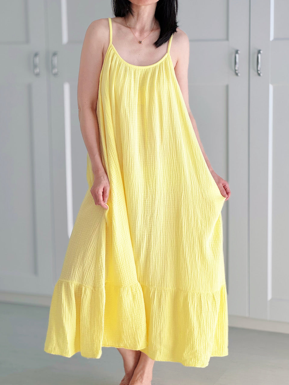 Musselin Sommerkleid, 4 Farben