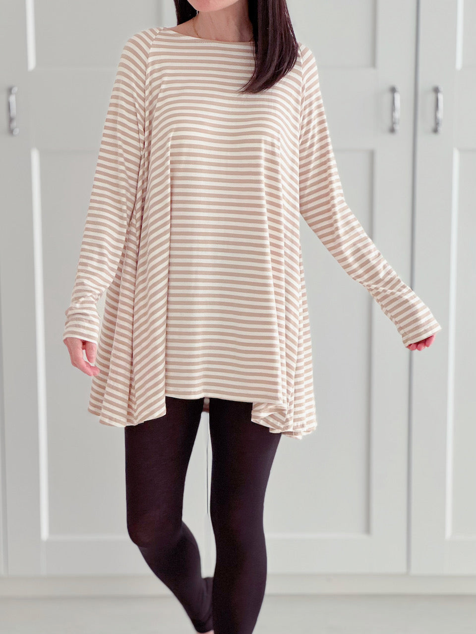 lange Longsleeves, Streifen, 4 Farben