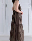 Sommer-Maxikleid, Volant, 3 Farben