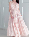 Sommer-Maxikleid, Volant, 3 Farben