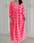 Musselin Kleid, Classic, Palmblätter, 2 Farben