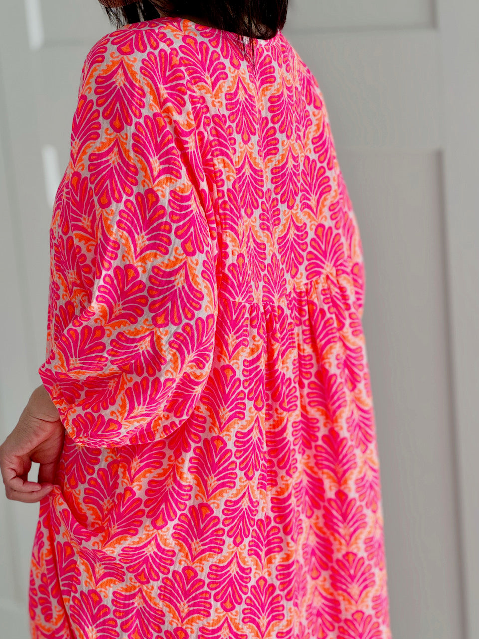 Musselin Kleid, Classic, Palmblätter, 2 Farben