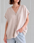 Musselin Weste, Beige