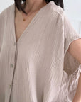 Musselin Weste, Beige
