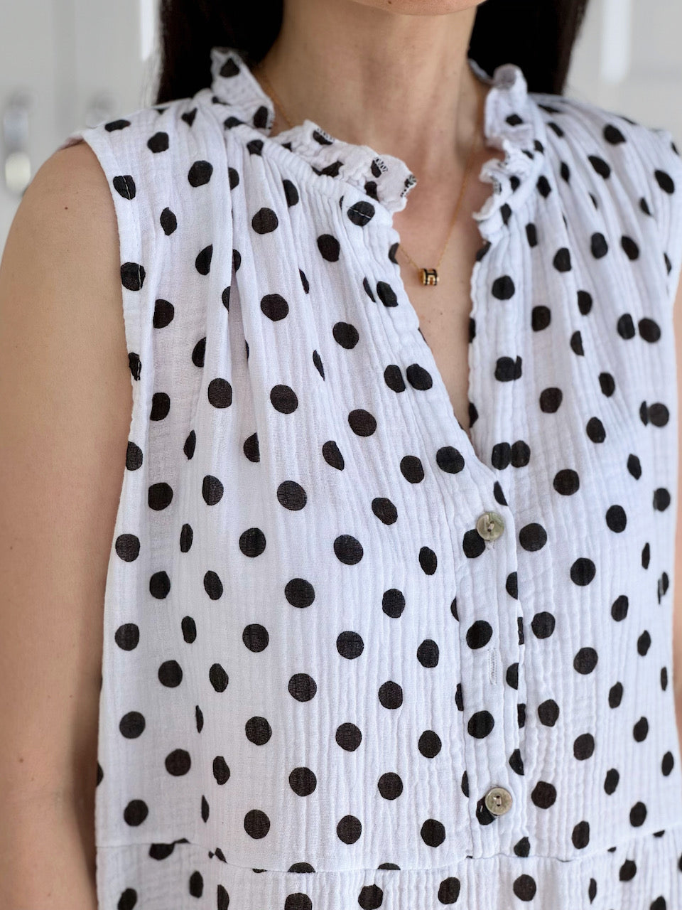 Musselin Tunika, Polka Dots, 4 Farben