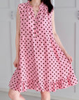 Musselin Tunika, Polka Dots, 4 Farben