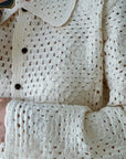 Strickjacke, Lochstricken, 2 Farben
