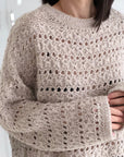 Häkelpullover, Beige