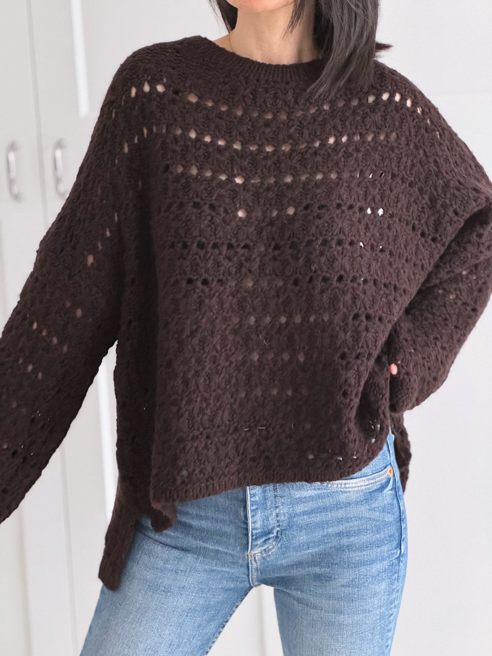 Häkelpullover, Schoko