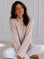 Strickjacke, Streifen, Beige