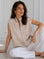 Strickweste, Streifen, Beige