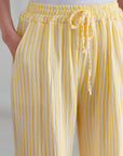 Musselin Hose, Gelb-Streifen
