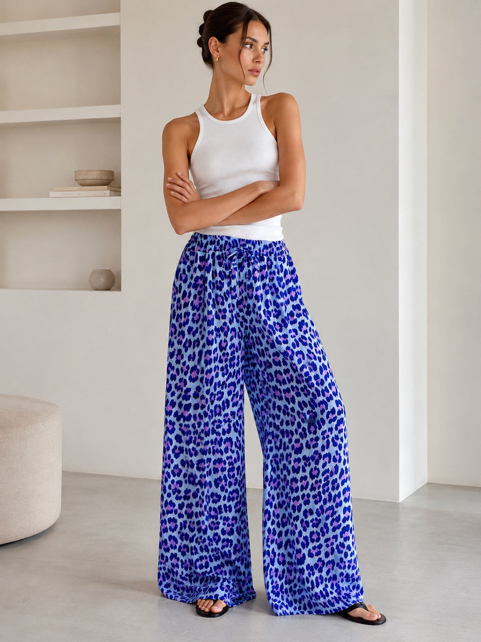 Musselin Hose, Wild-Leo, Lavendel