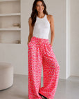 Musselin Hose, Wild-Leo, Pink-Weiß